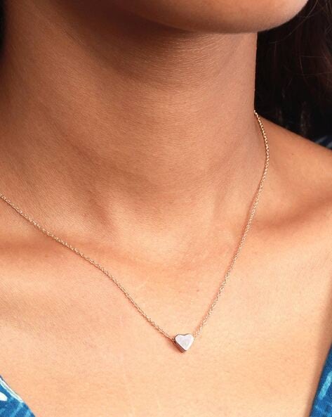 Botanical Mini Heart Necklace - Blue Larkspur July Birthday Month –  Dandelion Jewelry