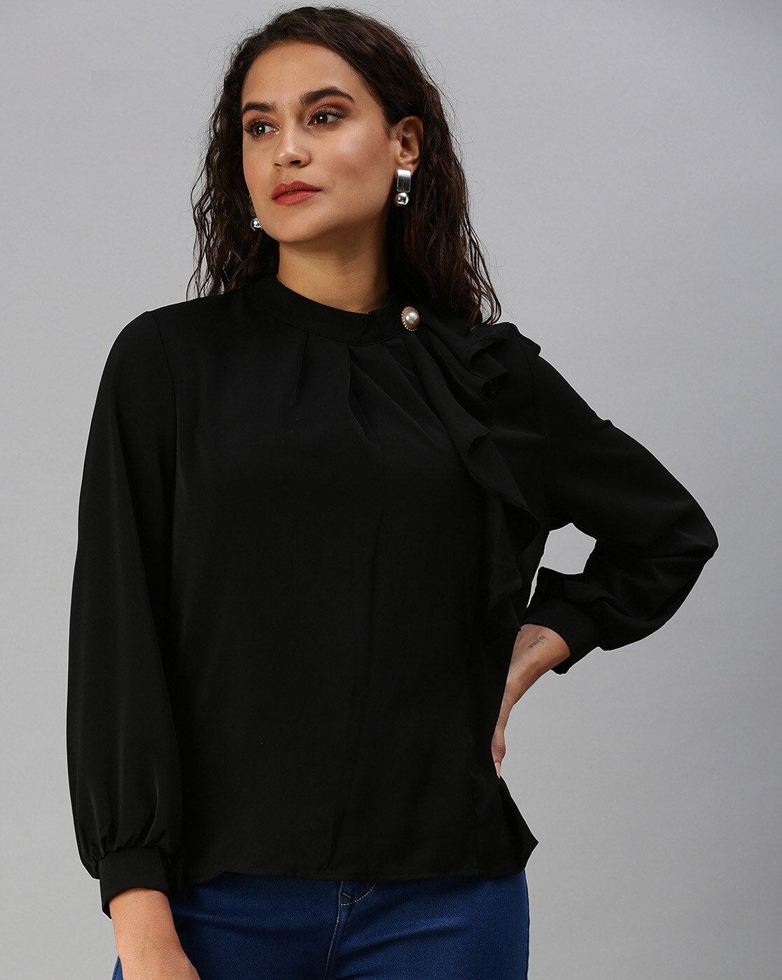 Buy Black Tops for Women by SHOWOFF Online