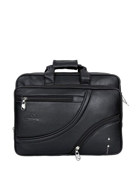 laptop bag black leather