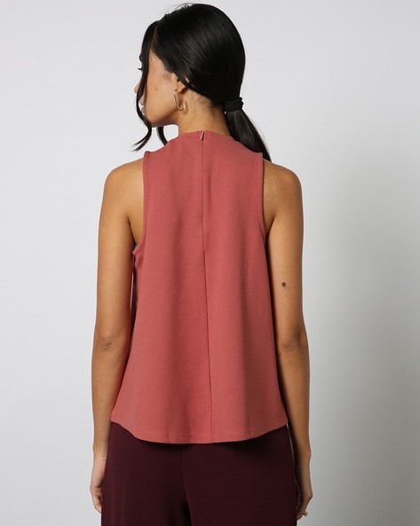 Ribbed Round-Neck Fitted Cami Top