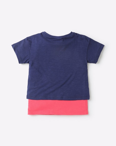 Buy Navy Blue Tshirts for Girls by KG FRENDZ Online