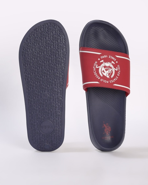 Buy Red Navy Blue Flip Flop Slippers for Men by U.S. Polo Assn