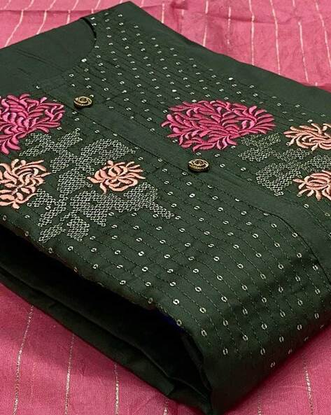 Embellished Unstitched Dress Material Price in India