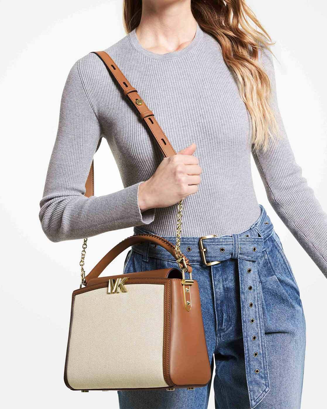 Karlie Medium Leather Satchel