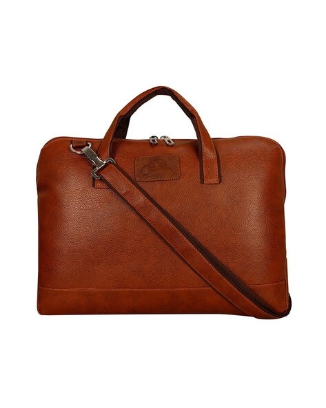 Buy Brown Laptop Bags for Men by Leather World Online Ajio