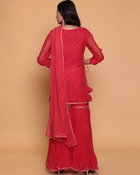 Embellished Straight Kurta Suit Set view 2
