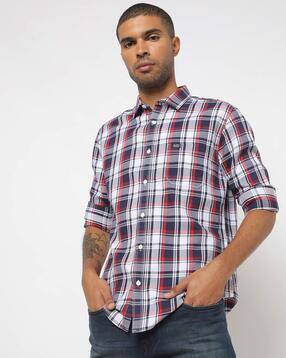the indian garage co Checked Shirt with Patch Pocket-picture-53