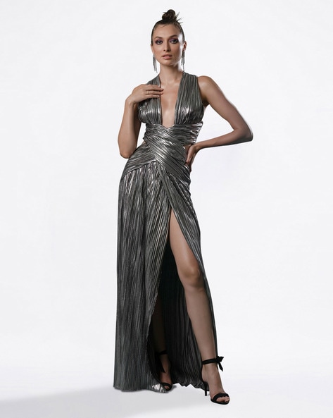 Cast a Spell Silver Glitter Gown | The Little Factory