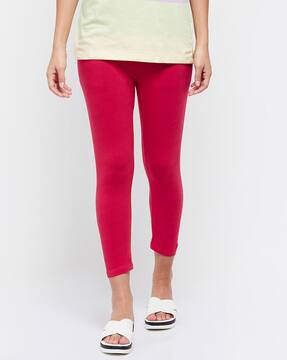Buy Fuchsia Pink Leggings for Women by 
