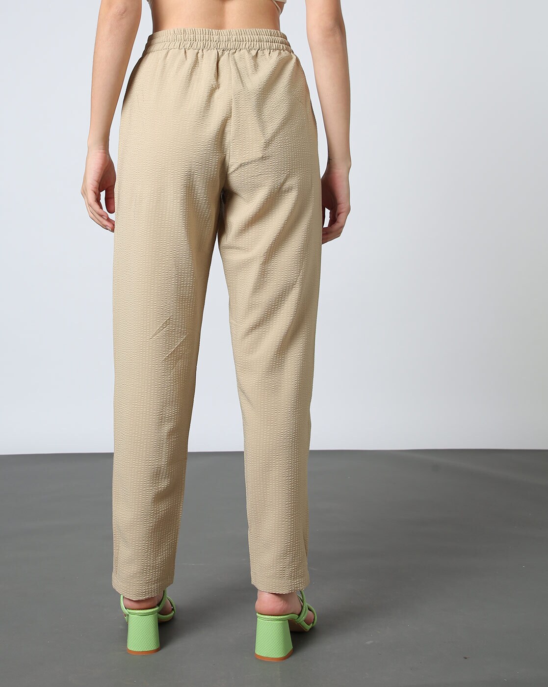 Morgan Straight Extended Flap Canvas Ankle Length Trousers | MEAN BLVD