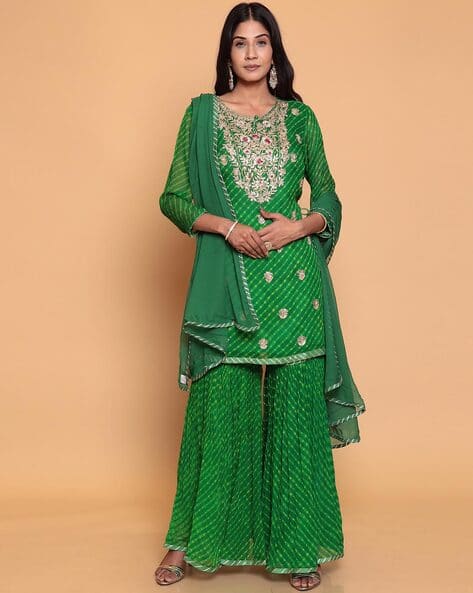 Embellished Straight Kurta Set