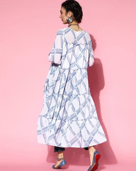 Printed A-line Dress view 3