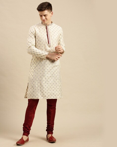 Buy Cream Kurtas for Men by Sanwara Online Ajio