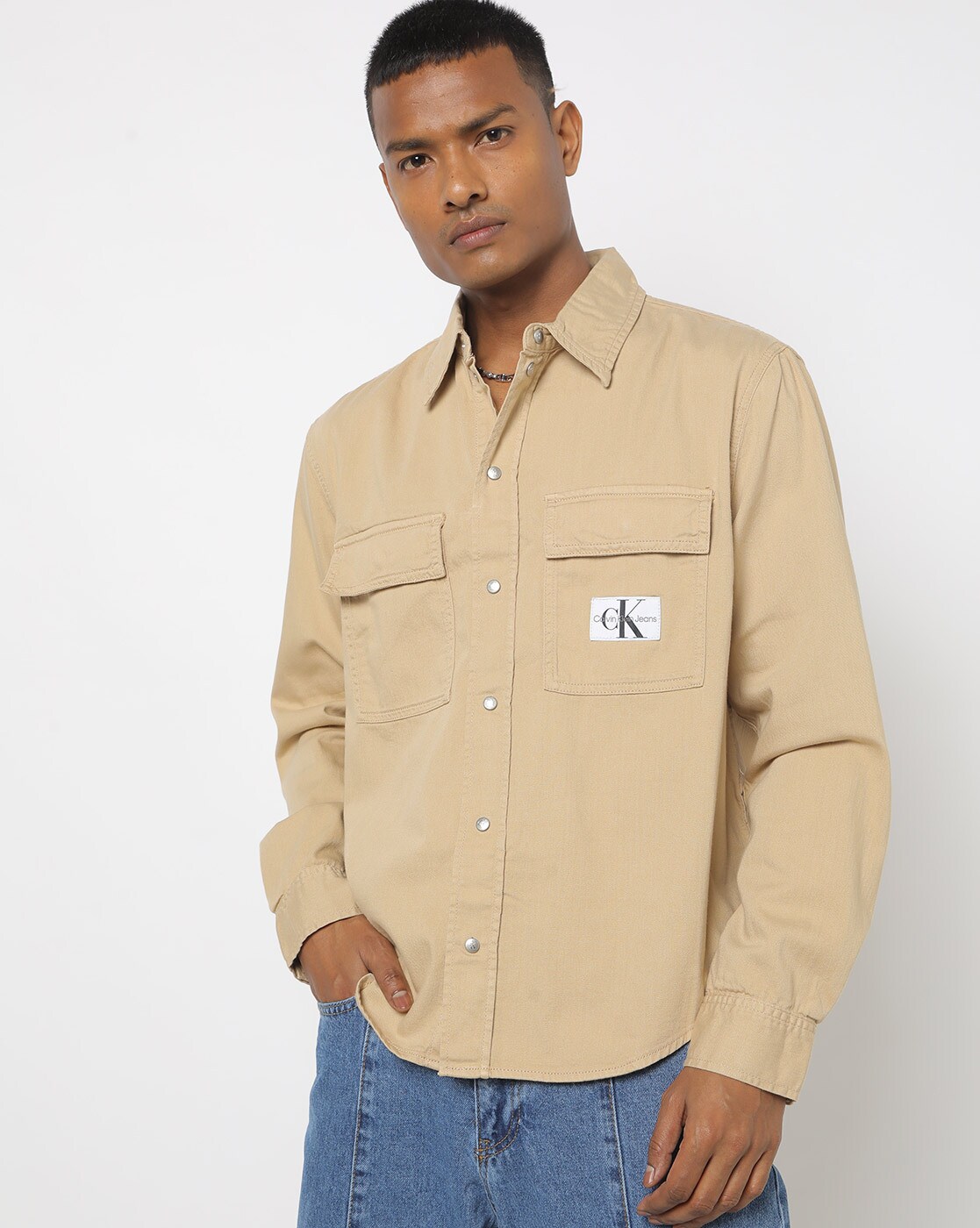 Buy Beige Shirts for Men by Calvin Klein Jeans Online 