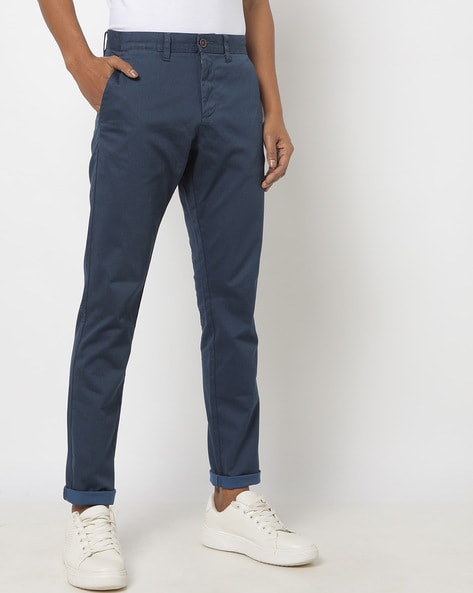 Tapered Fit Flat-Front Trousers