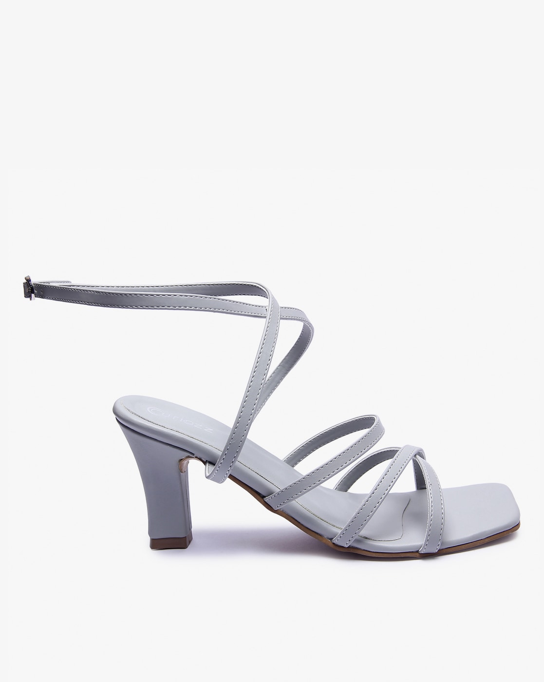 Grey strappy sale shoes