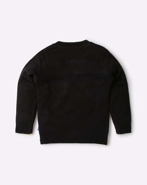 Boys black sale crew neck sweater