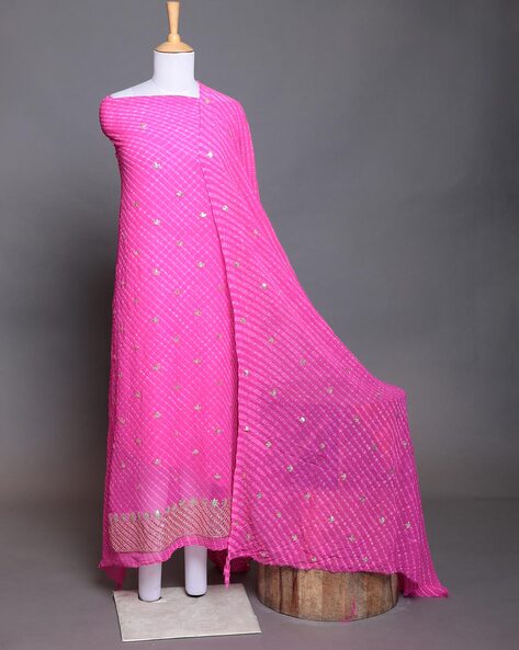 Embellished  Unstitched Dress Material Price in India