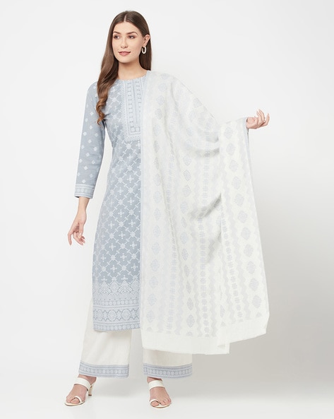 Chikankari 3-piece Unstitched Dress Material Price in India