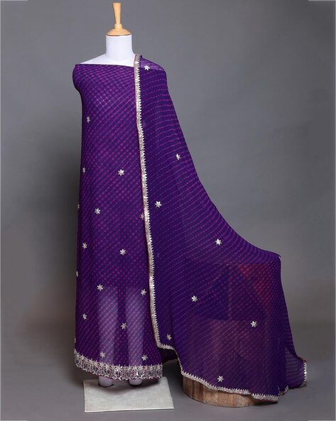Buy Purple & Blue Dress Material for Women by Indie Picks Online | Ajio.com