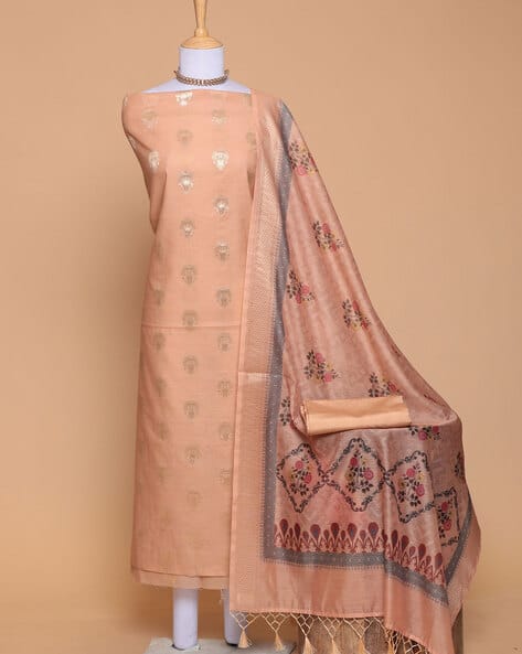 Buy Brown Dress Material for Women by ZARI Online | Ajio.com