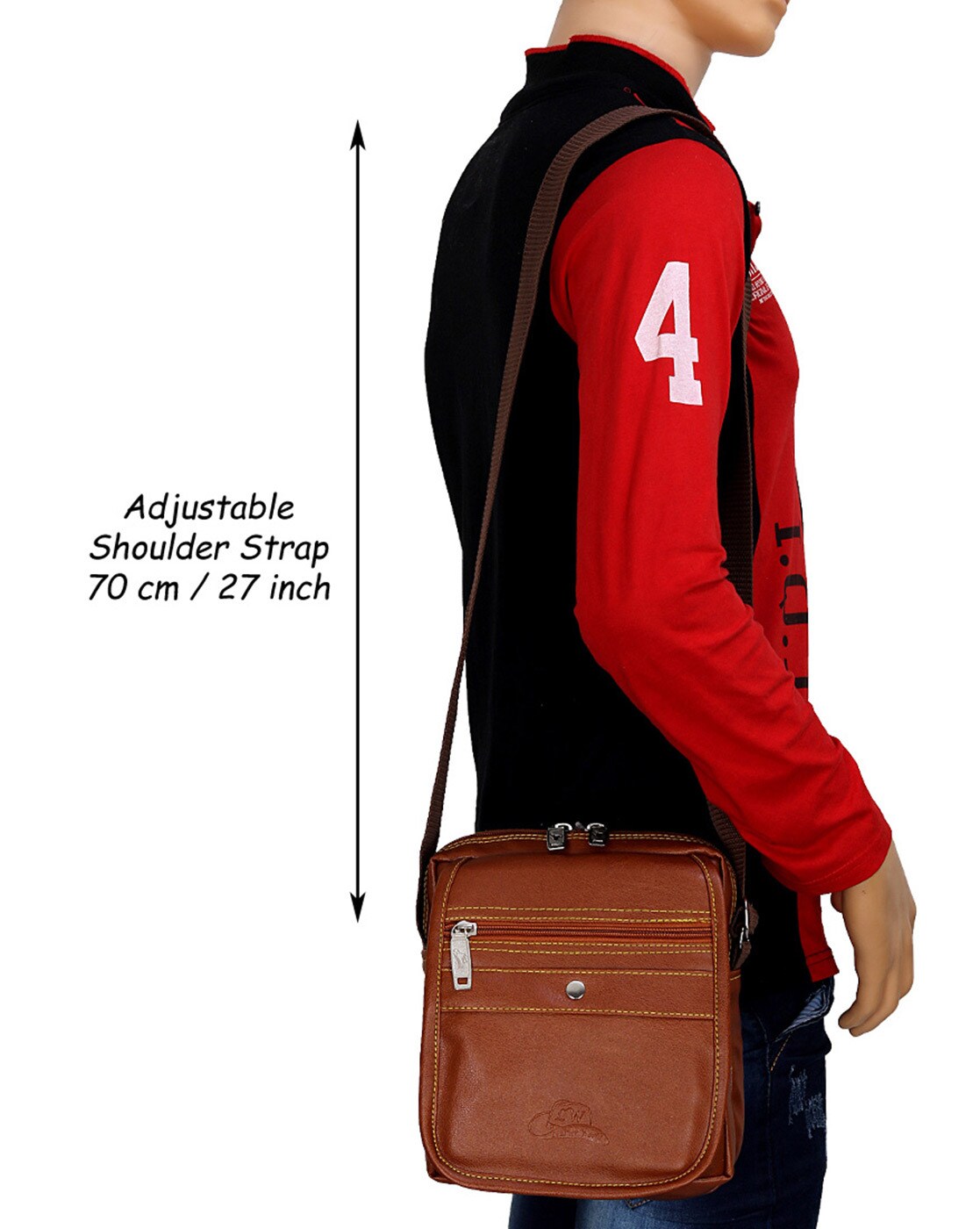 Langzu Mens Genuine Leather Messenger Shoulder Bag Handbag CrossBody Briefcase 