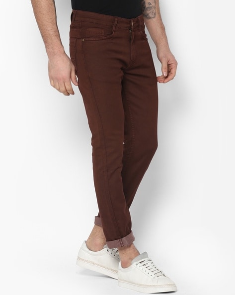 Men's neutral-toned jeans- Beige pants for casual wear- Men's beige  slim-fit jeans| WAM DENIM