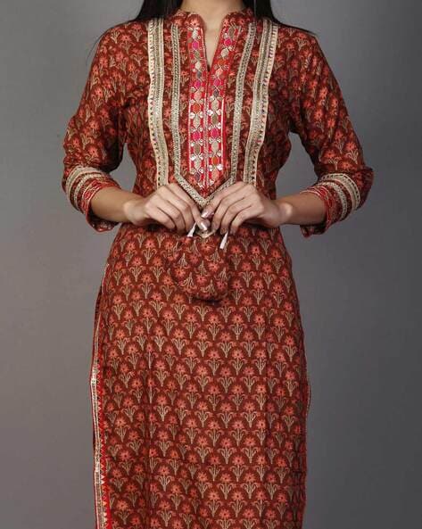 Stitched Cotton High Neck Designer Long Kurti, Size: S-XXL at Rs 500 in  Surat