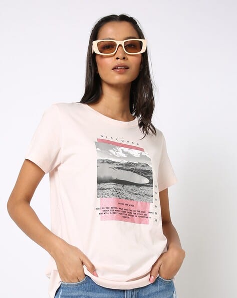 Graphic Print Slim Fit Crew-Neck T-shirt