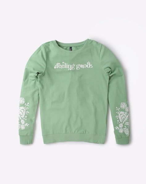 Green shop sweatshirt girls