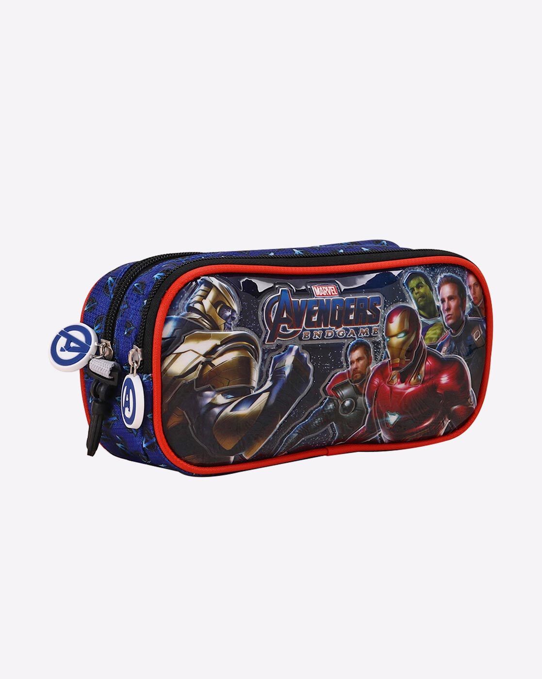 Licensed Avengers Endgame Kids Pencil Case 2pc Set Black and Blue