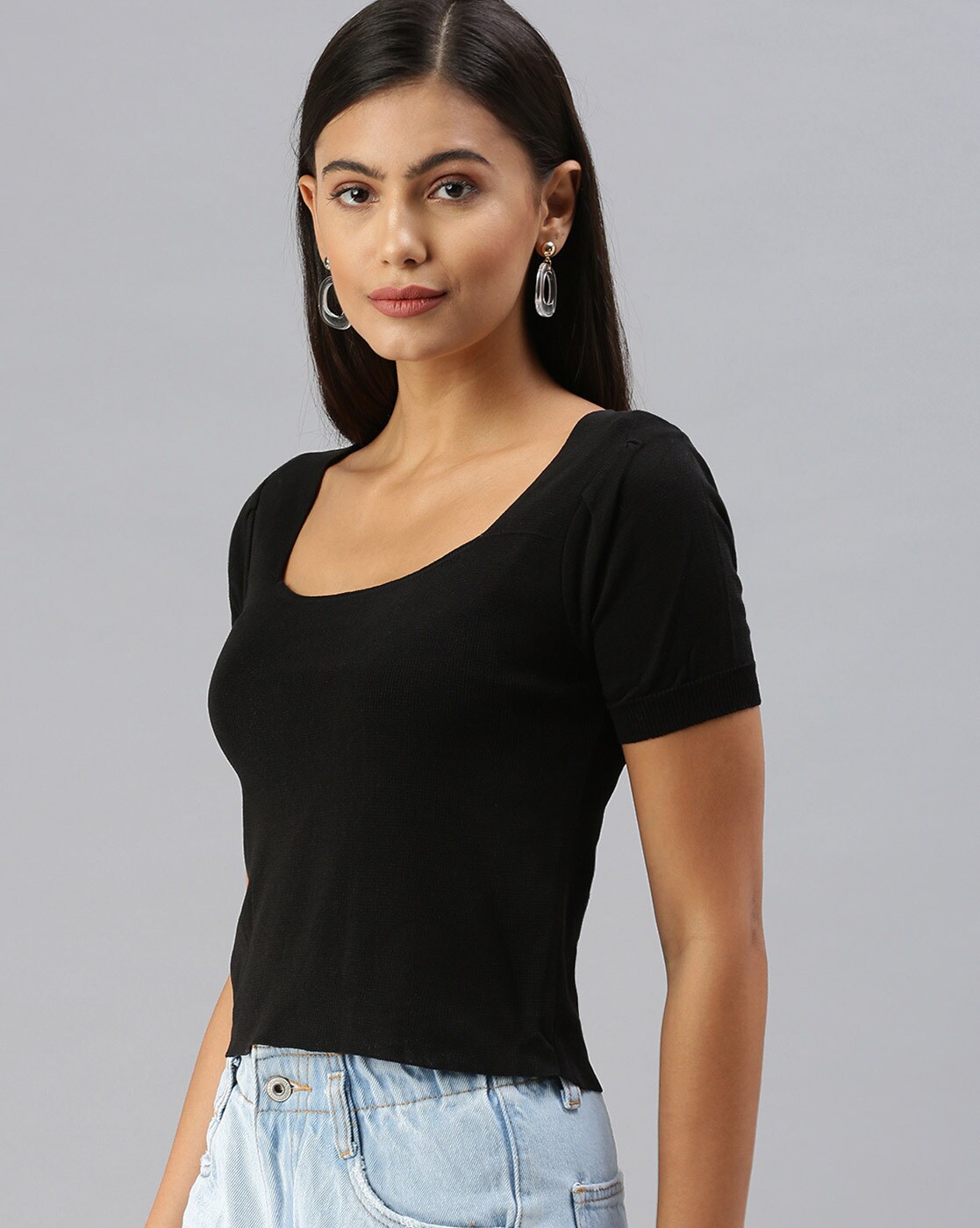 Buy Black Tops for Women by SHOWOFF Online