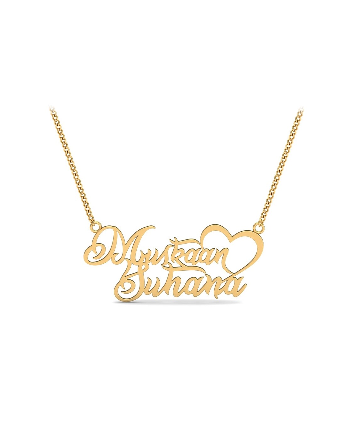 Muskan name deals gold chain