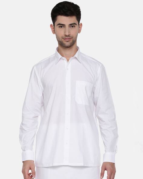White Shirts for Men by Ramraj Cotton 