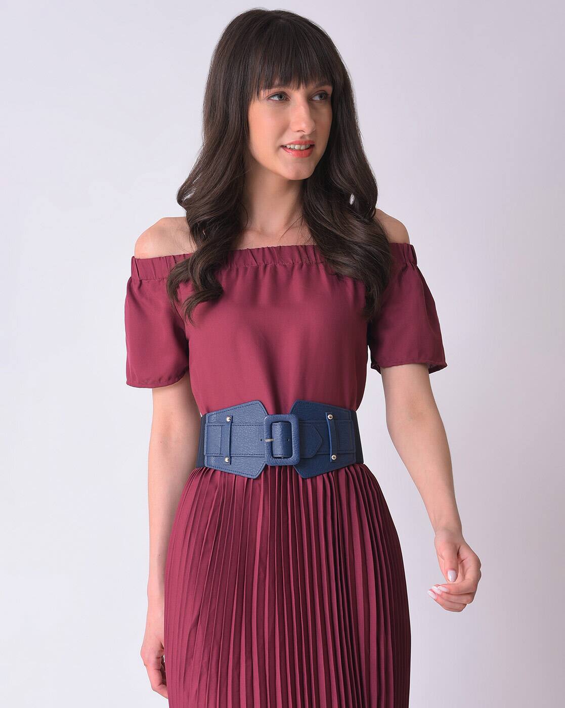 Buy Navy Belts for Women by Haute Sauce 