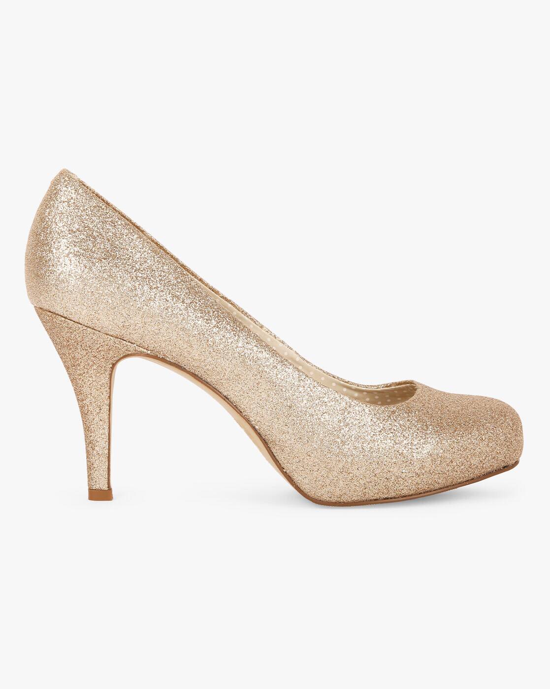 Shimmery Heeled Pumps