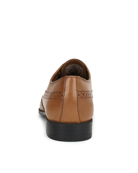 Louis Philippe Men's Brown Oxford Shoes