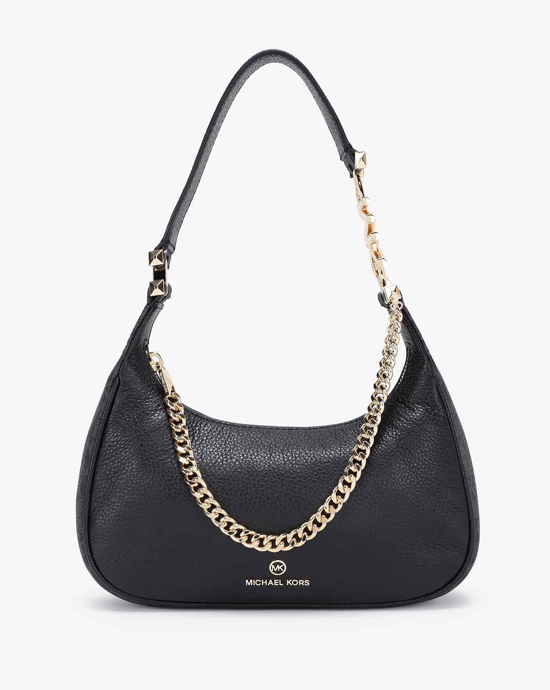 Buy Michael Kors Piper Baguette with Chain Accent | Black Color Women |  AJIO LUXE