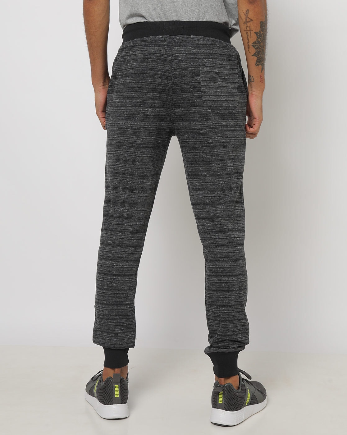 Dark grey hot sale joggers mens