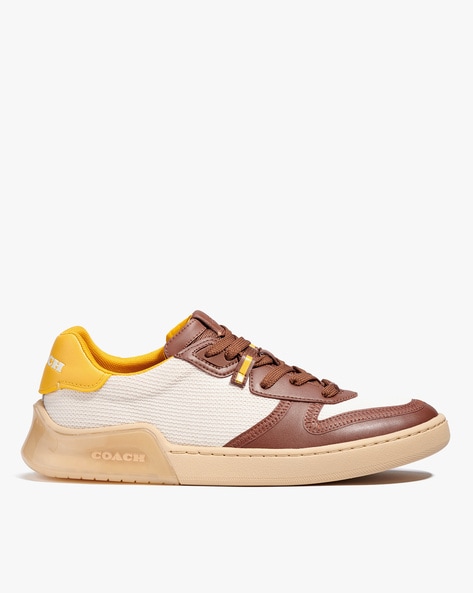 Buy Coach Citysole Court Colourblock Lace-Up Sneakers | Brown & White Color  Men | AJIO LUXE