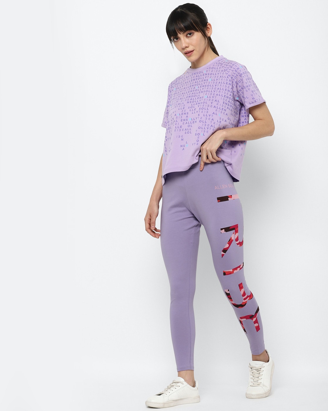 Mid-Rise Leggings with Ankle Length