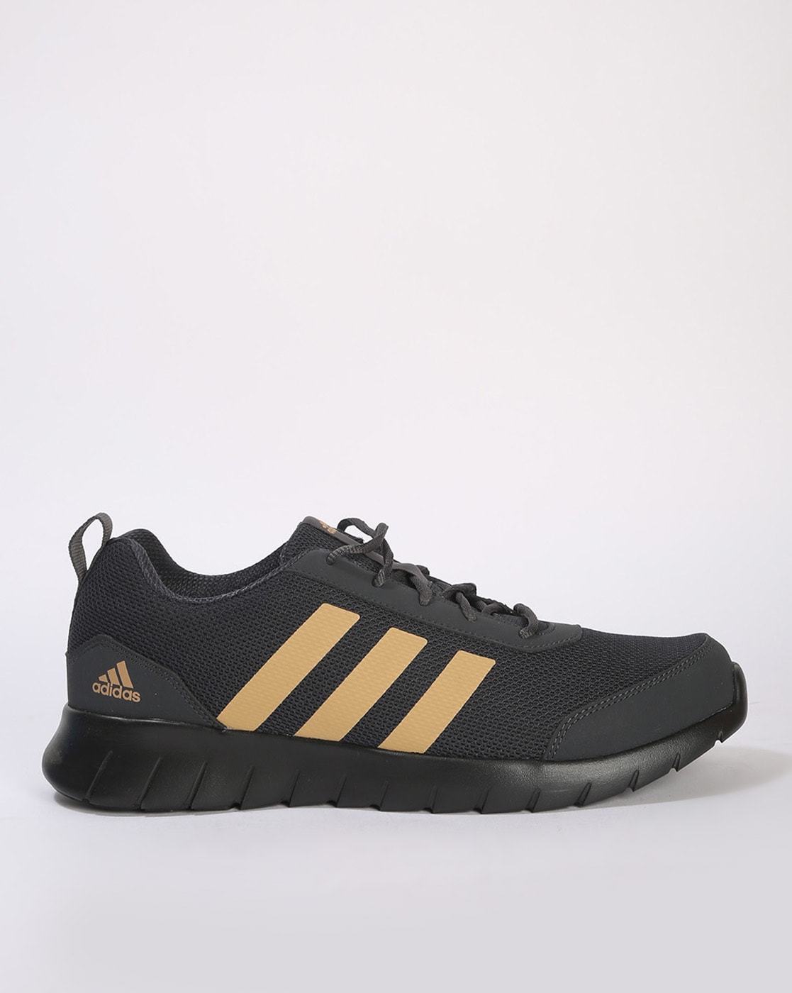 Black and gold adidas running shoes sale