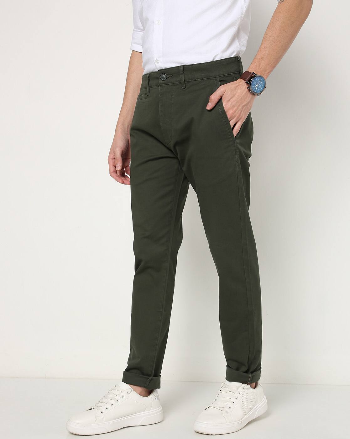Buy Green Trousers \u0026 Pants for Men by 