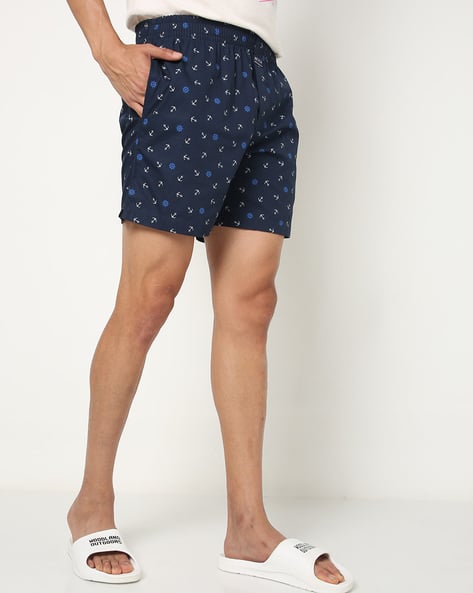 Printed Boxers with Elasticated Waist
