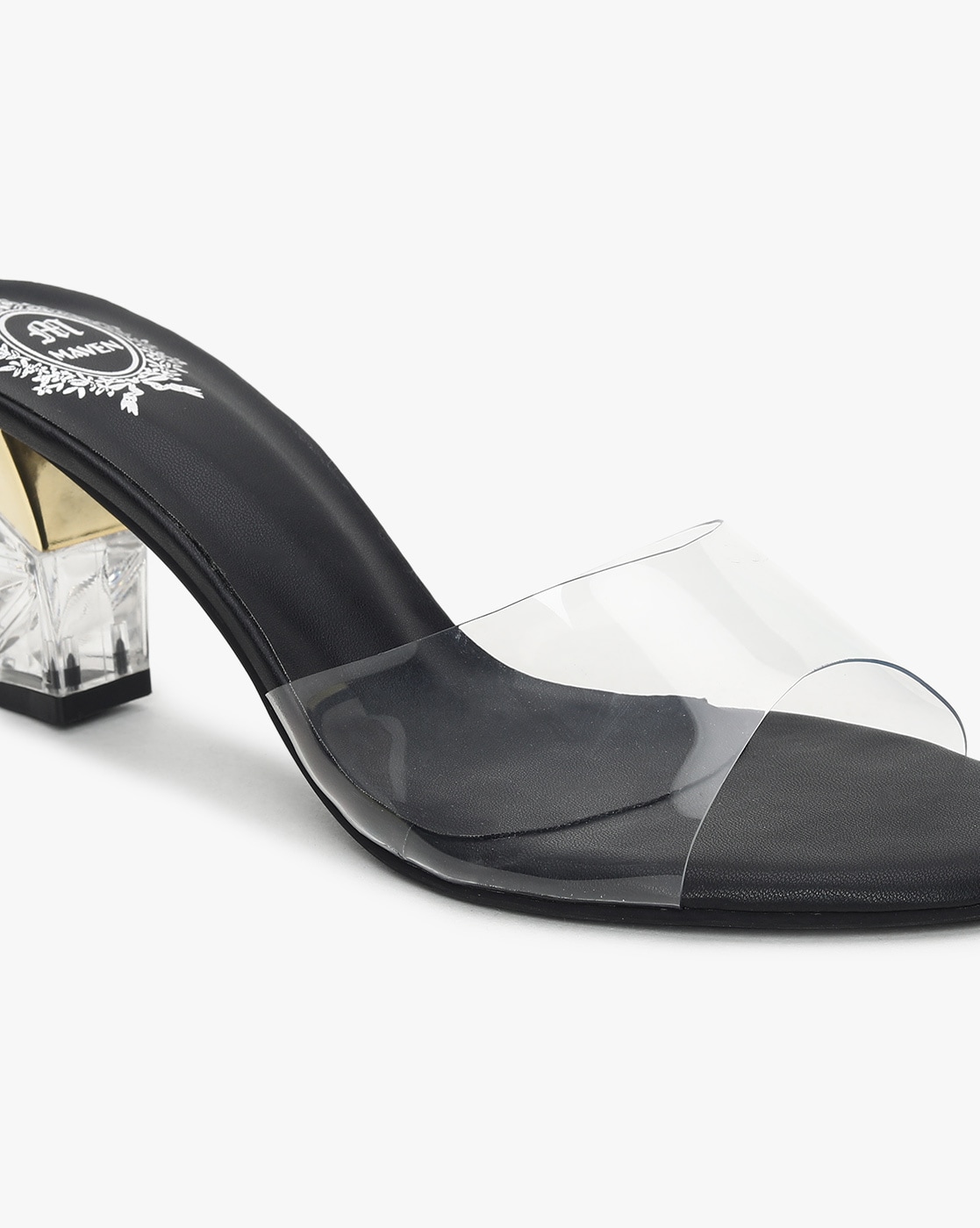 fcity.in - Wfs Women 25 Inch Transparent Clear Block Heel Fashion Sandal  Neon