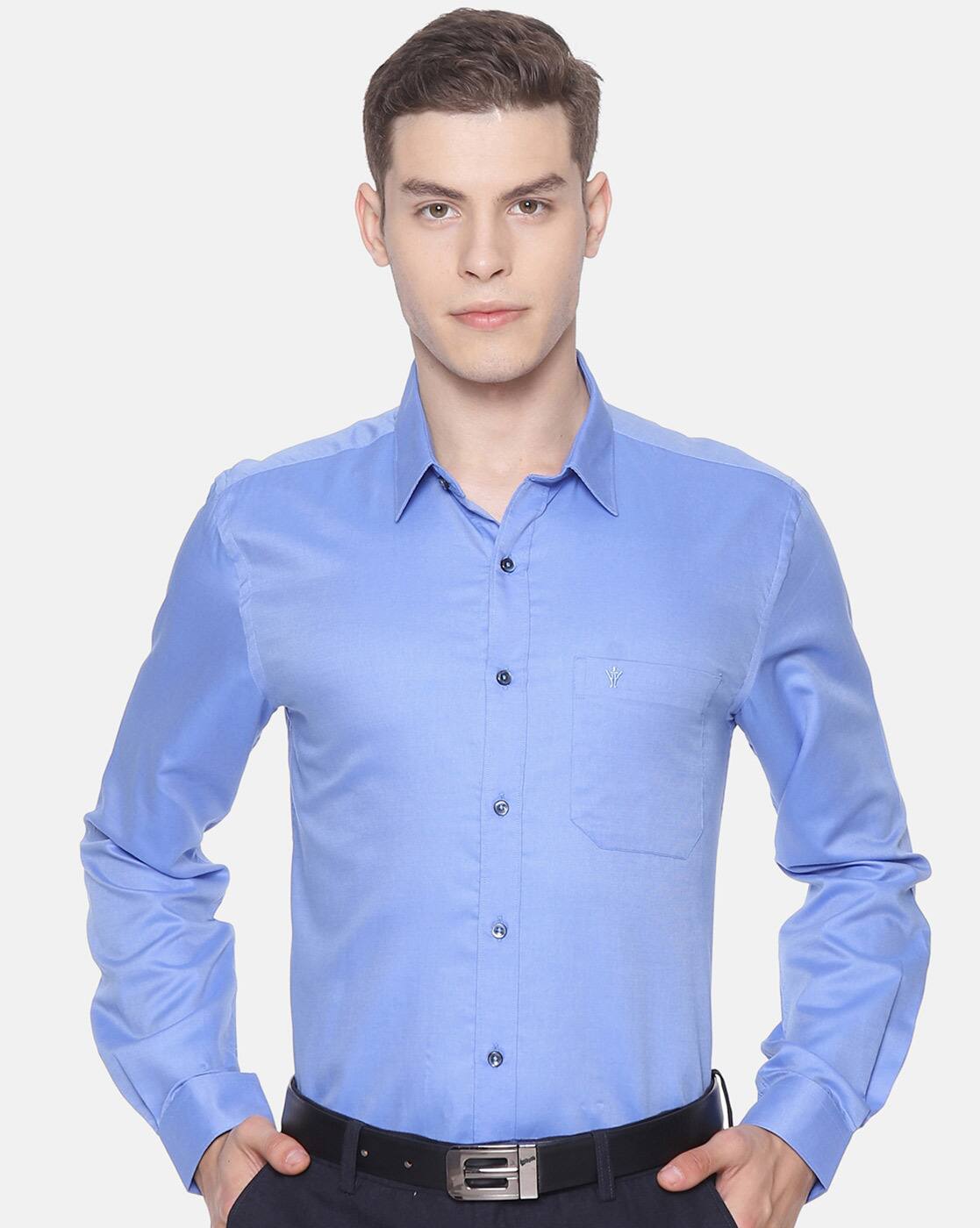 Blue Shirts for Men by Ramraj Cotton 