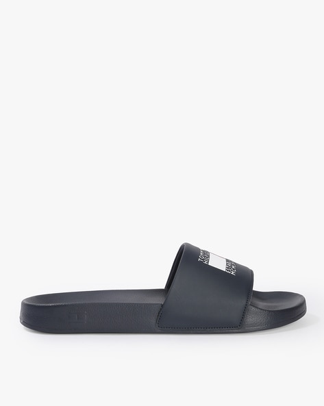 Navy blue tommy online hilfiger slides