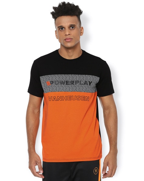 Colourblock Slim Fit Crew-Neck T-shirt