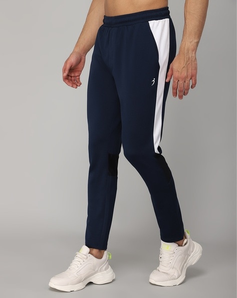 Buy Navy blue & White Track Pants for Men by Incite Online