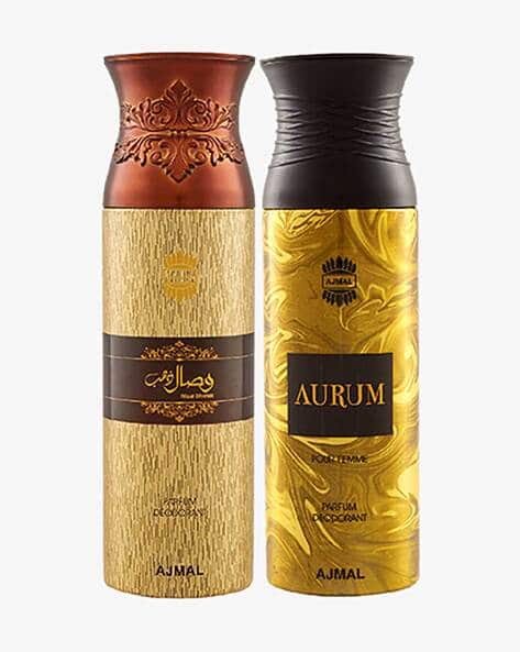AJMAL Pack of 2 Wisal Dhahab & Aurum Deodorant Sprays